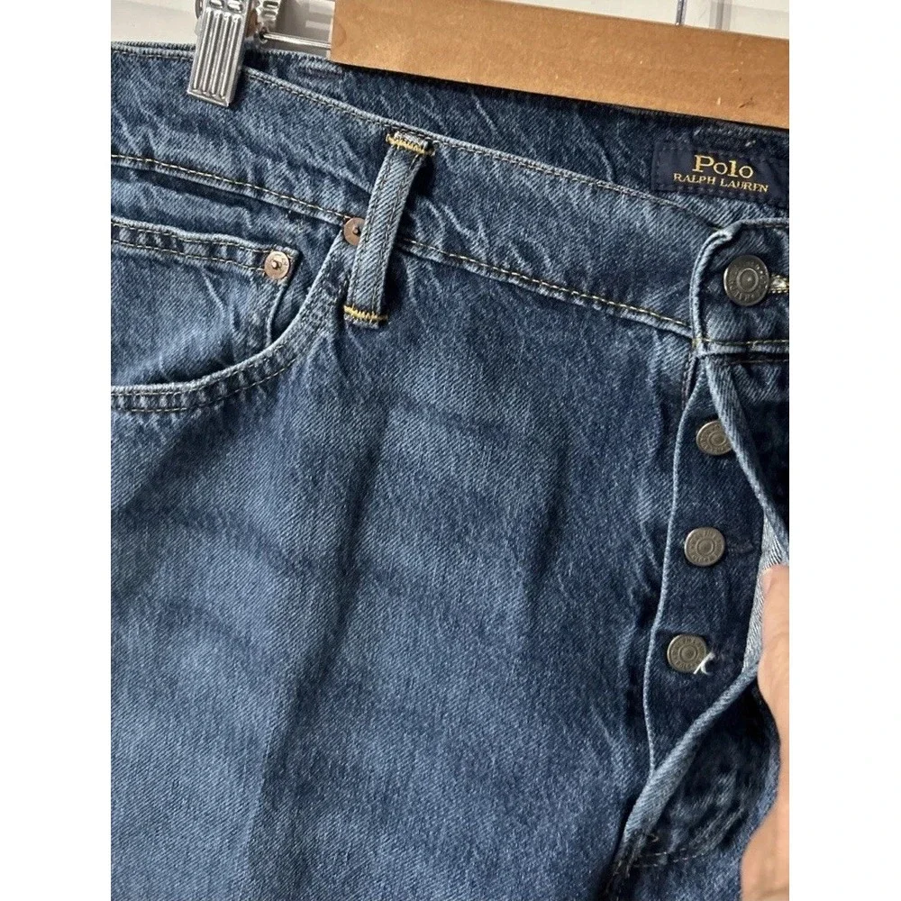 Mens Polo Ralph Lauren Classic Fit Straight Blue Jeans Sz 40 40x32